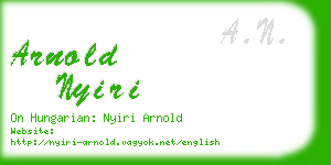 arnold nyiri business card